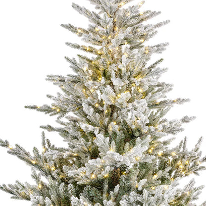 Árvore de Natal Nevada 2,10m de Altura - 1.286 Galhos - com luzes LED